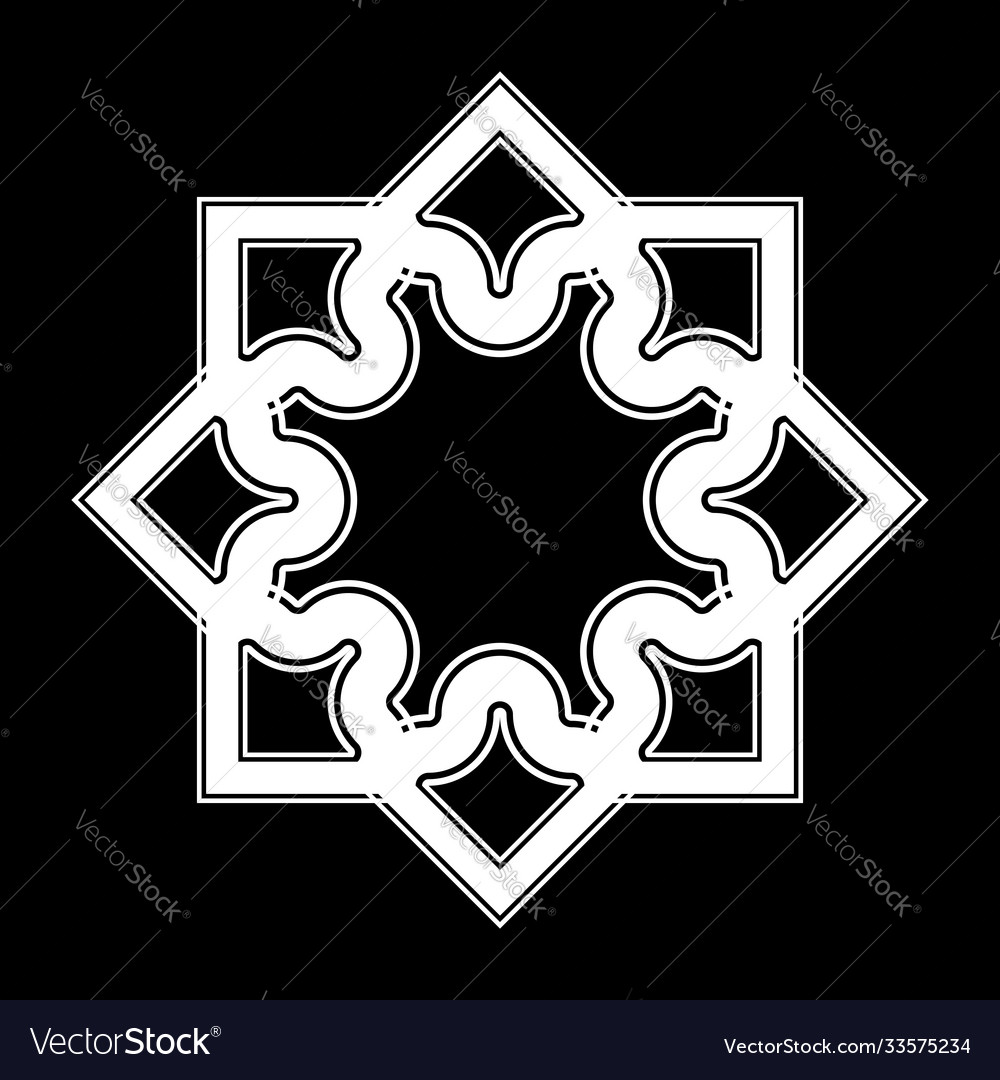 Design monochrome decorative snowflake element