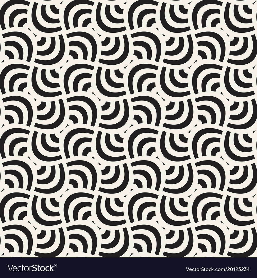 Geometric seamless pattern with curved