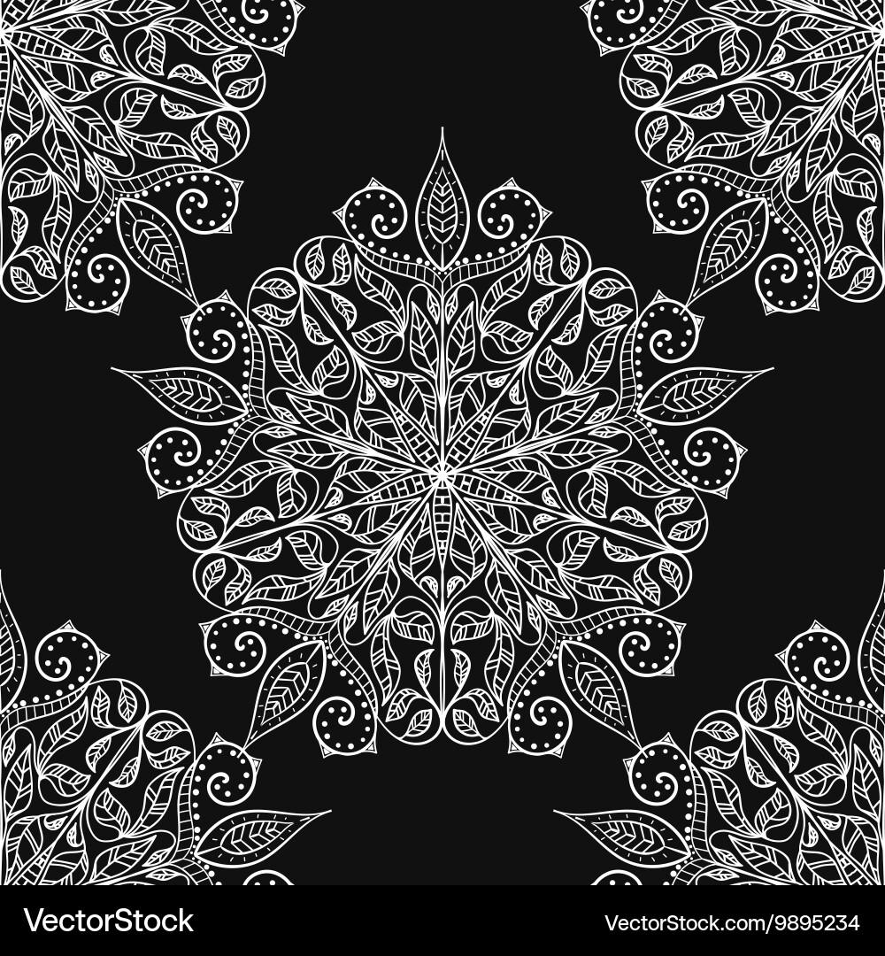 Handmade decorative ethnic seamless pattern in Vector Image