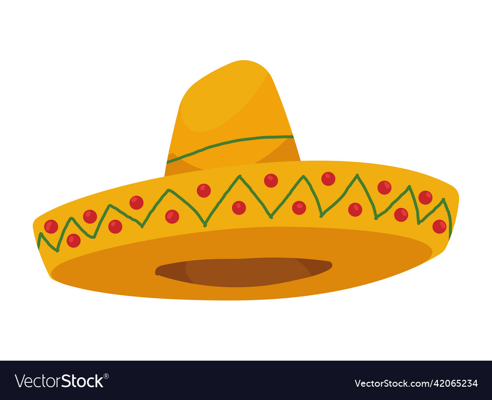 Mexican Traditional Hat Royalty Free Vector Image