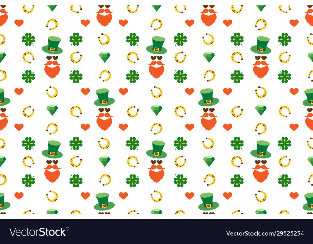 Seamless pattern for patrick s day with stylish