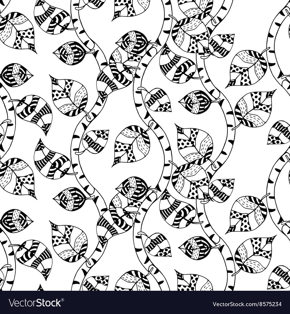 Seamless pattern with branches