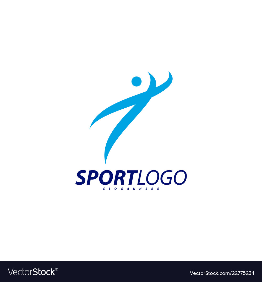 Sport symbol design fitness people icon logo Vector Image