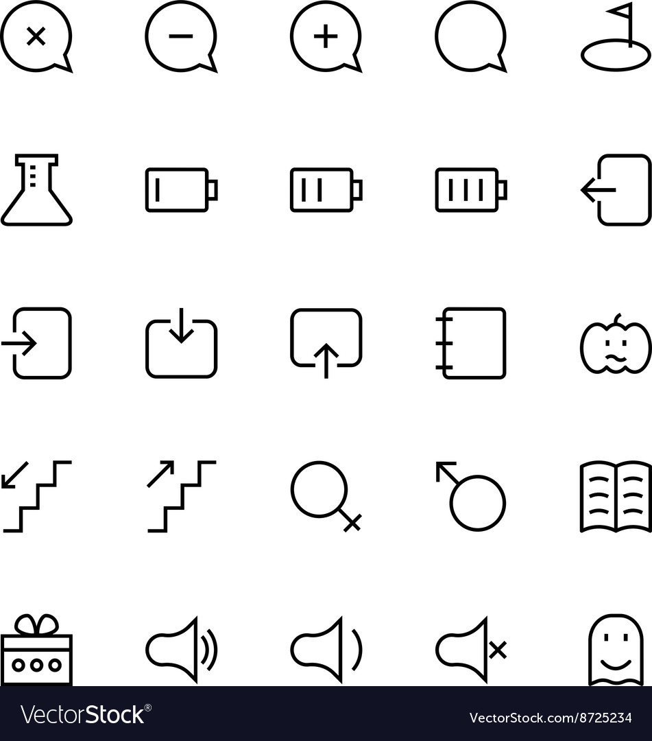 User interface colored line icons 46