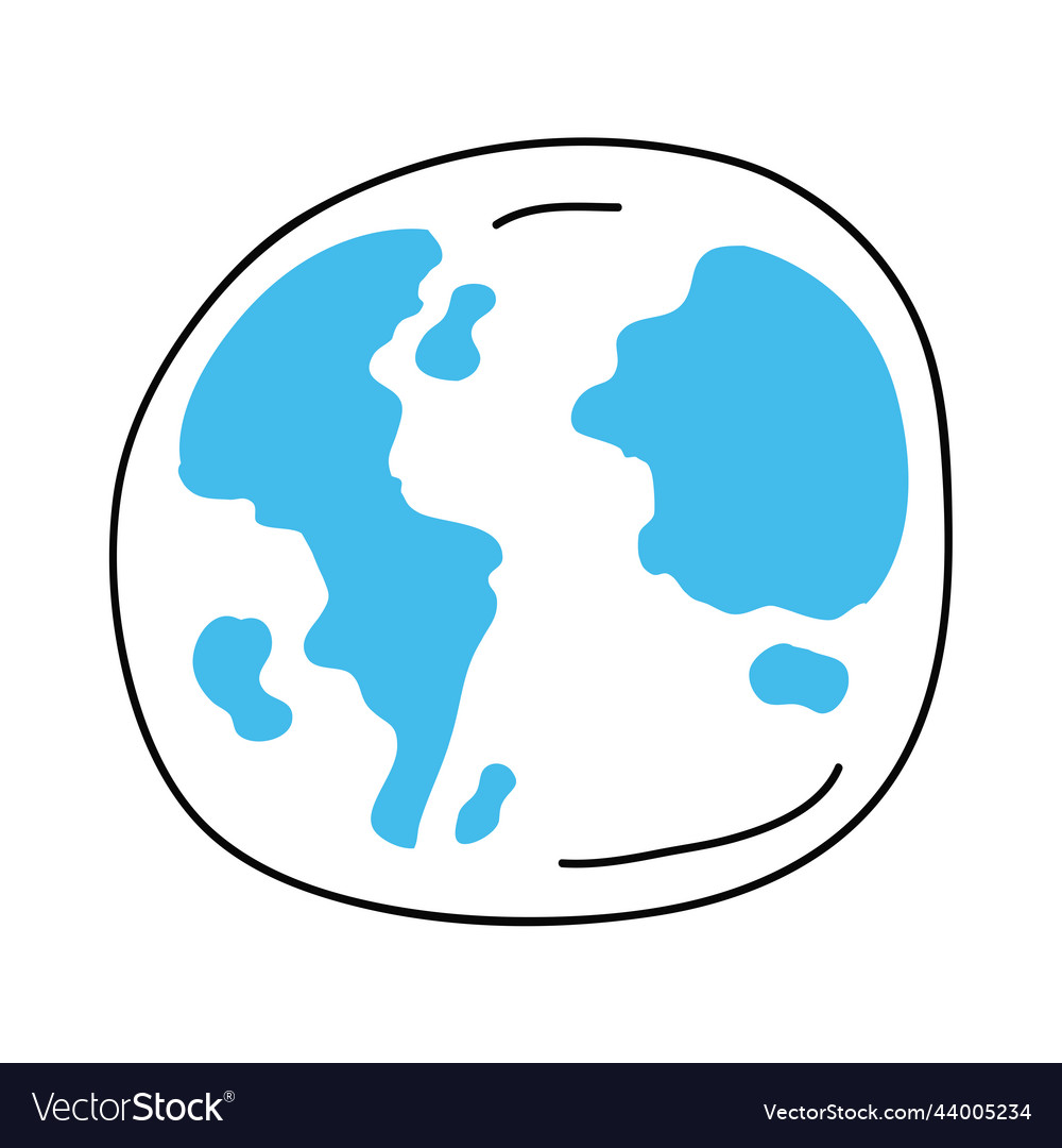 World planet earth line art Royalty Free Vector Image