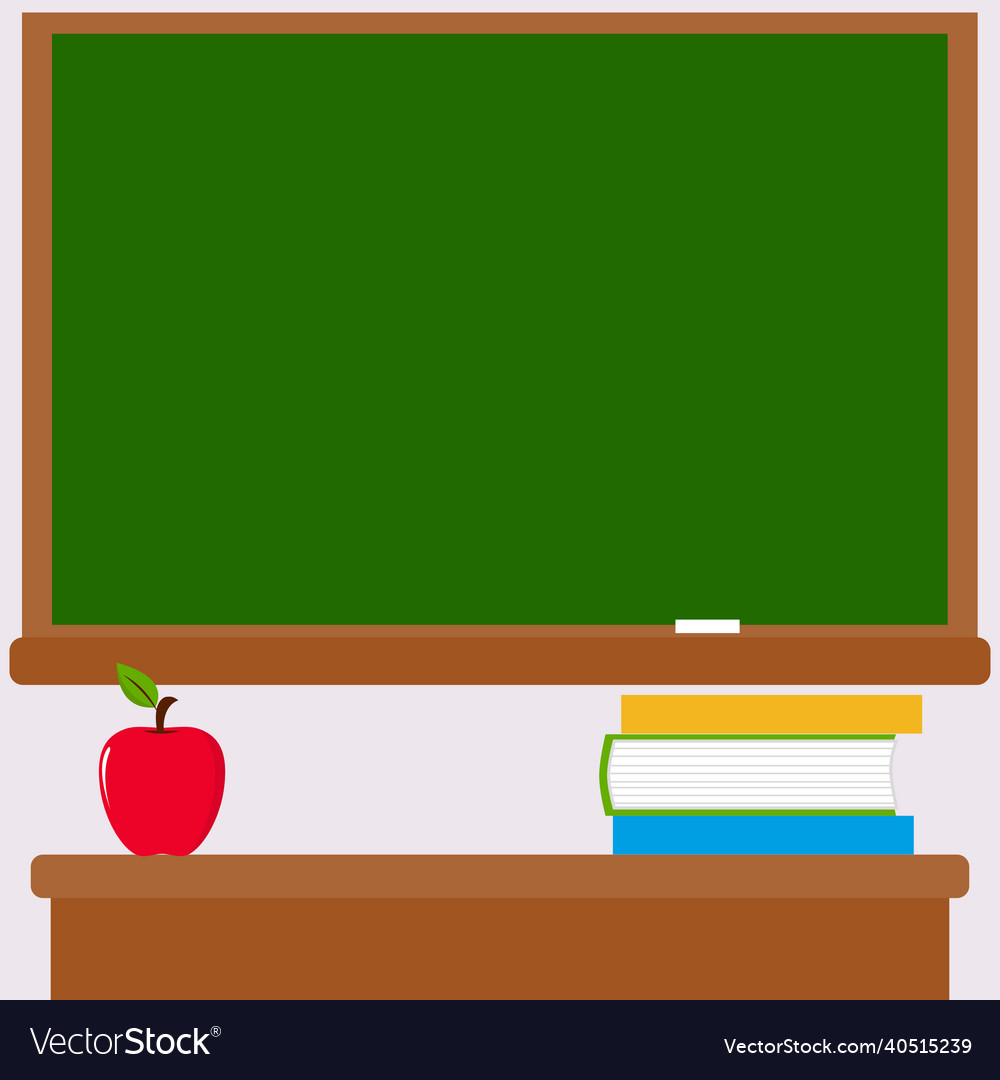 Classroom background with a chalkboard Royalty Free Vector