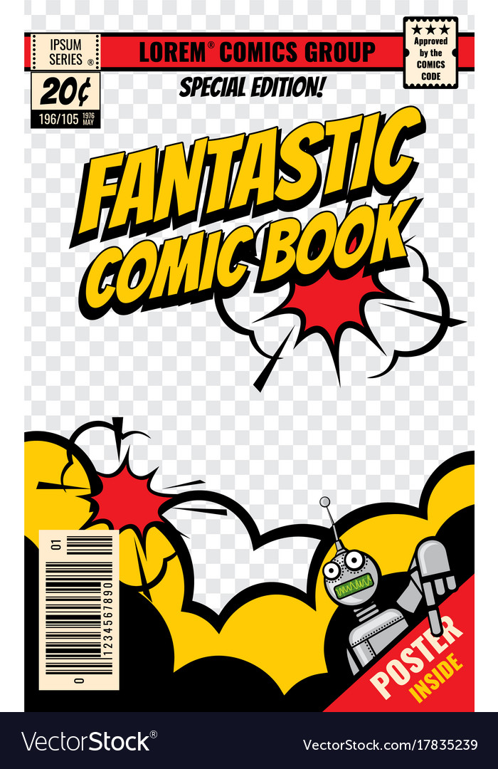 Comic Book Cover Template Psd : Comic Book Cover Template Free : Comic ...