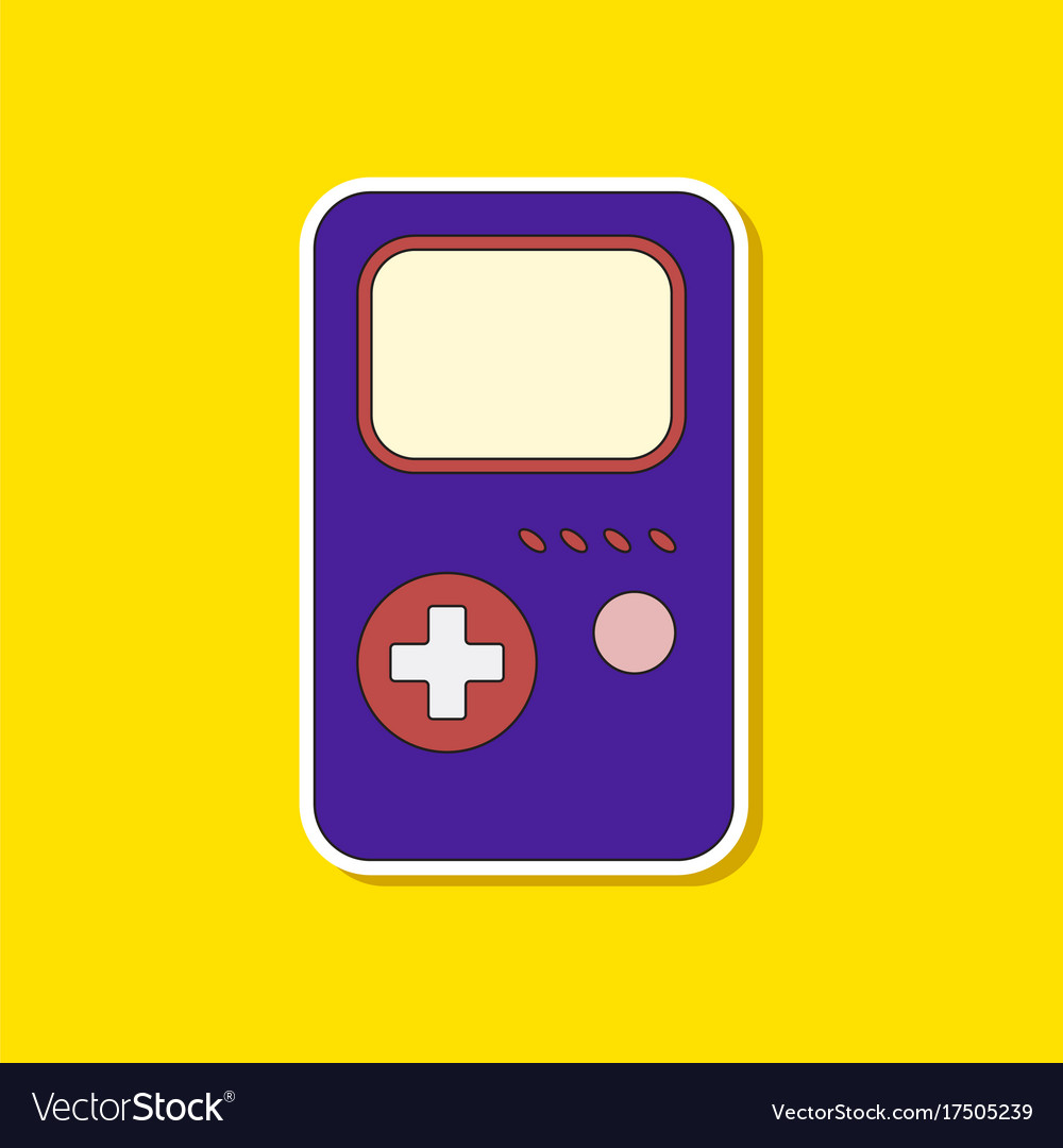 Flat icon on background game console