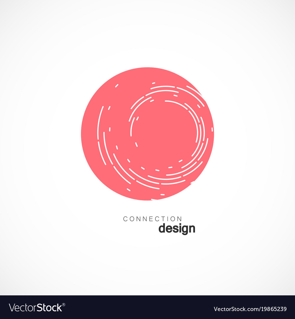 Modern design with abstract twirl circle