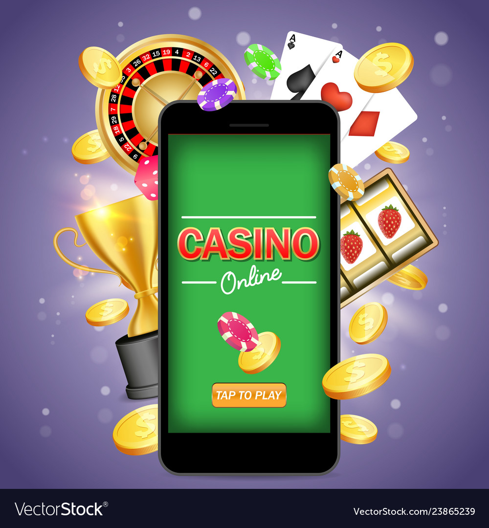Online Gambling Poster Banner Design Royalty Free Vector