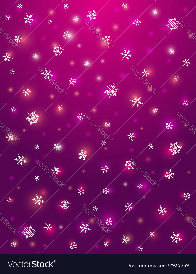 Pink background with snowflakes