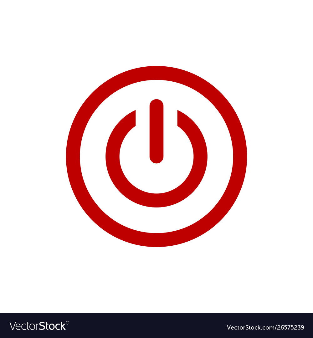 Power button icon with line style