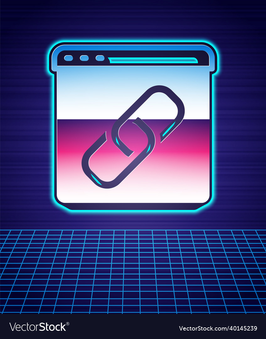 Retro style browser window icon isolated vector image Retro style browser window icon isolated