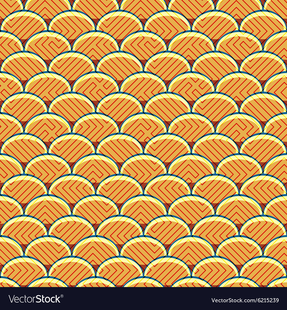 Seamless retro background in modern ikat pattern