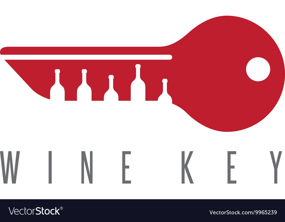 Wine key concept with bottles design template