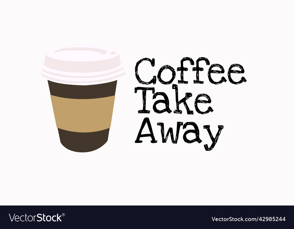 Coffee take away sign Royalty Free Vector Image