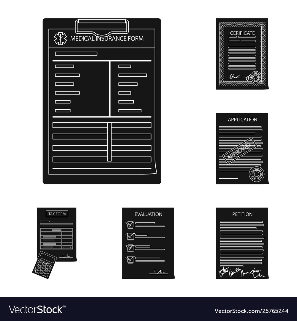 Form and document symbol vector image Form and document symbol