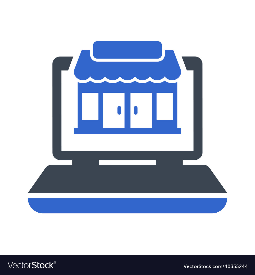 Online marketplace icon Royalty Free Vector Image