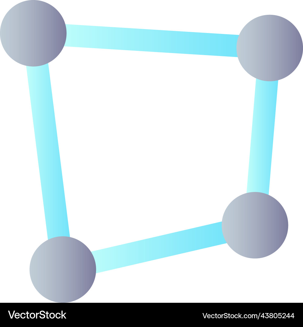 Perspective tool flat gradient color ui icon Vector Image