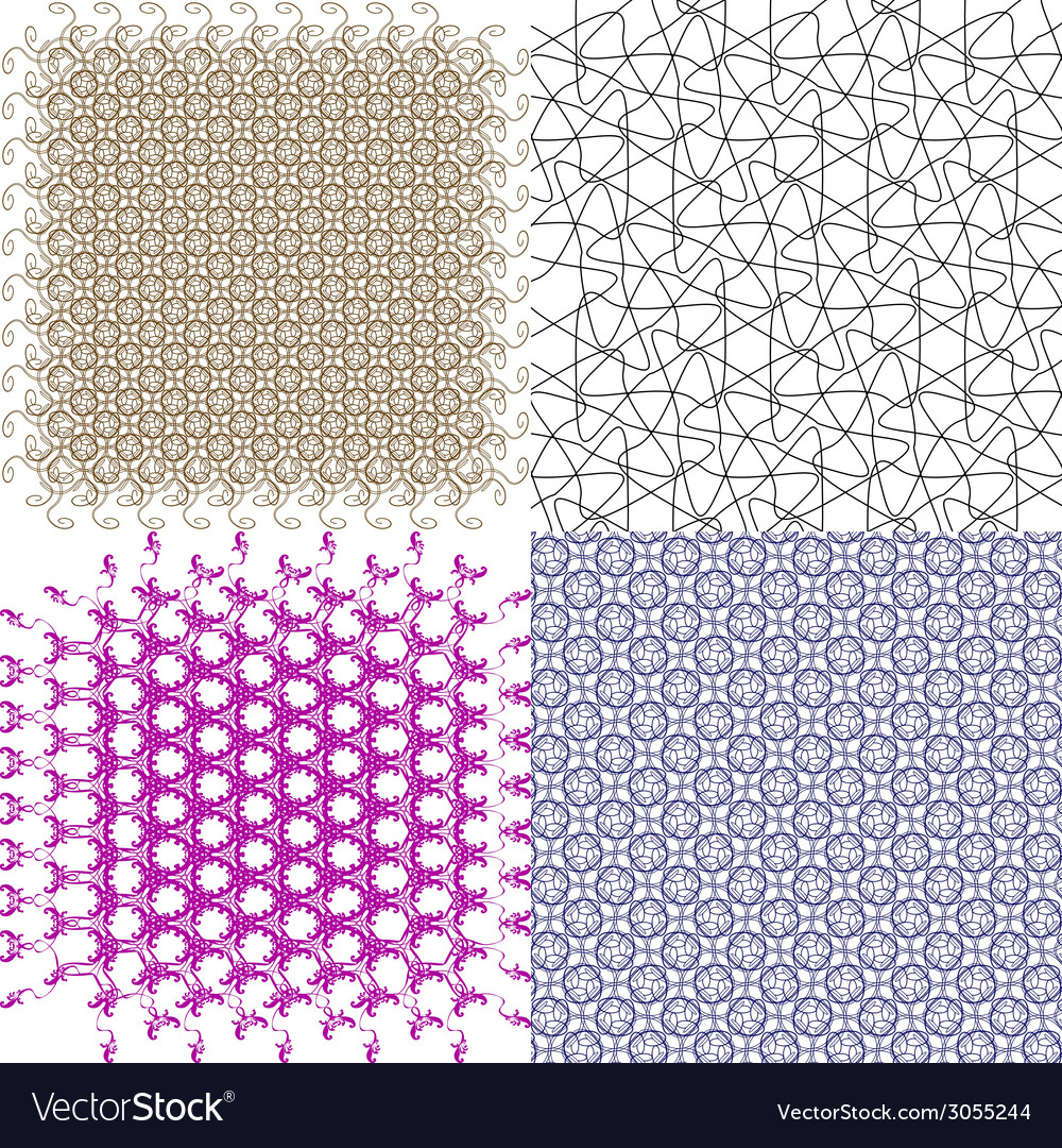 Set of geometric pattern in op art design