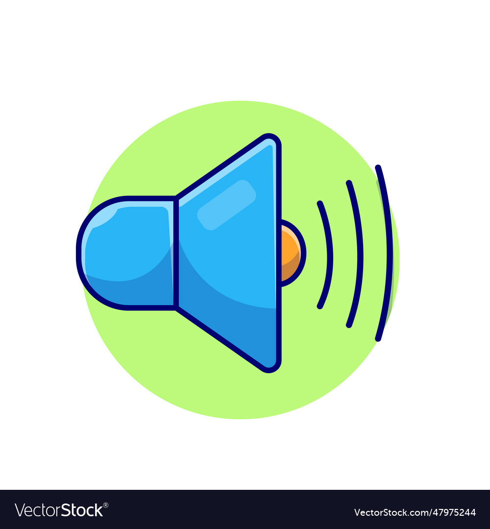 Sound on icon with volume cartoon Royalty Free Vector Image