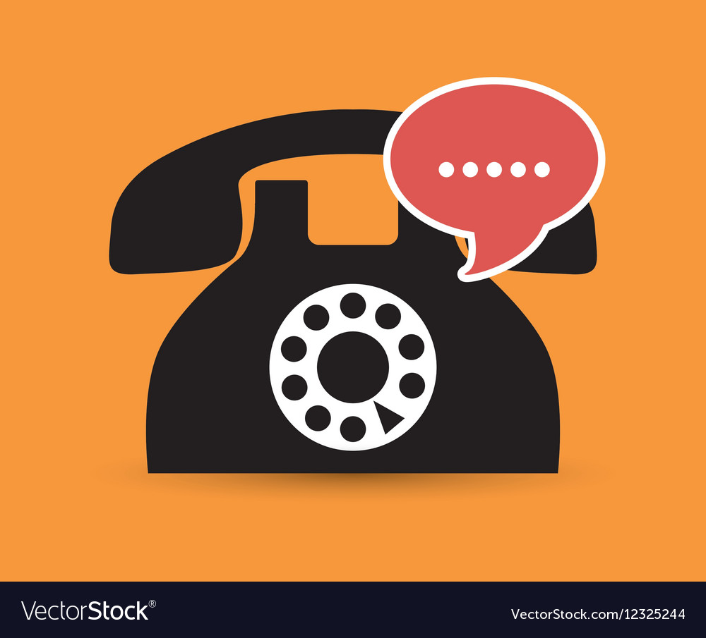 Telephone line communication Royalty Free Vector Image