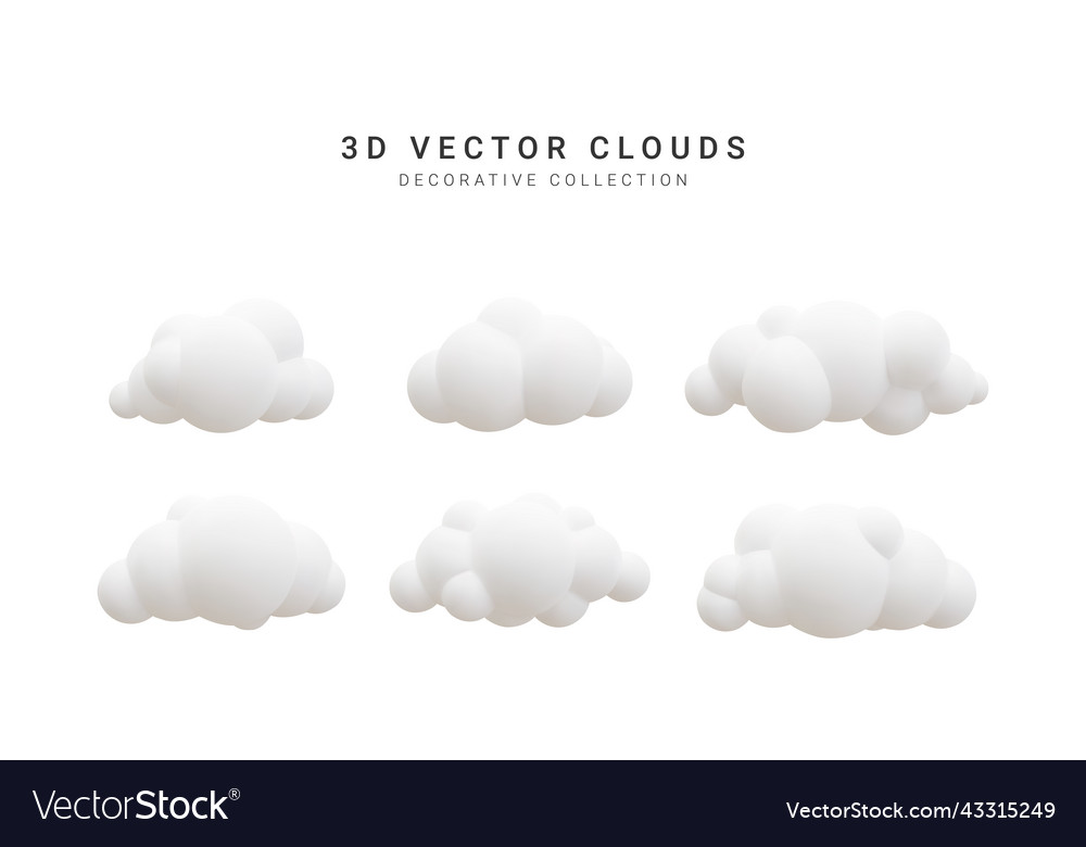 3D realistische Wolkensammlung