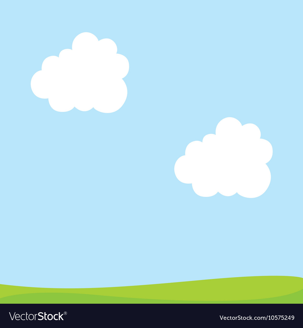 Beautiful field landscape drawn Royalty Free Vector Image