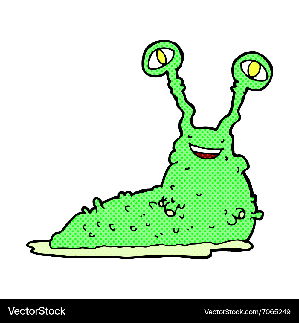 Comic Cartoon Slug Royalty Free Vector Image Vectorstock