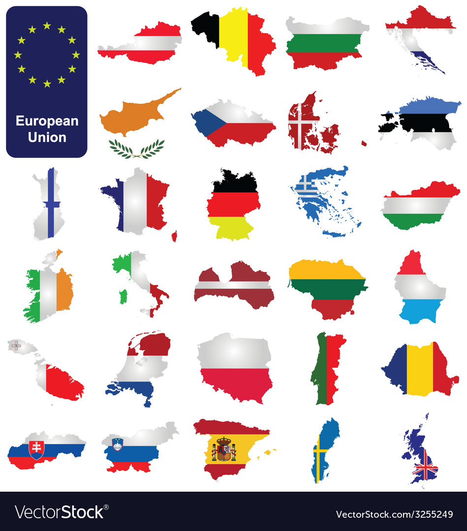 European union countries Royalty Free Vector Image