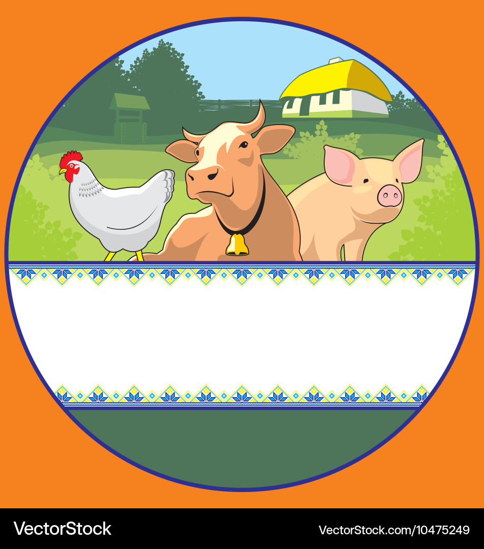 Farm animals Royalty Free Vector Image - VectorStock