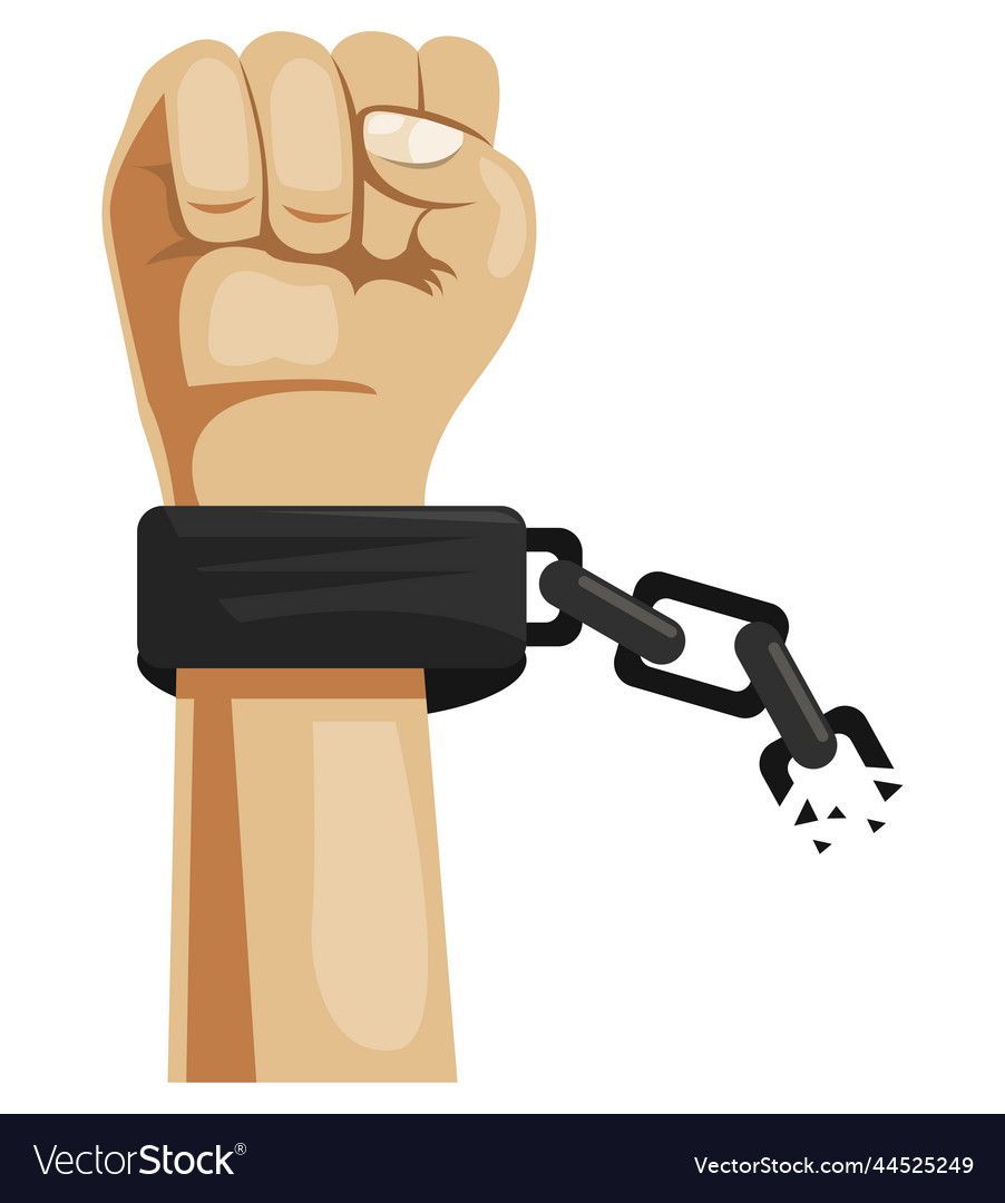 Fist with chain breaking
