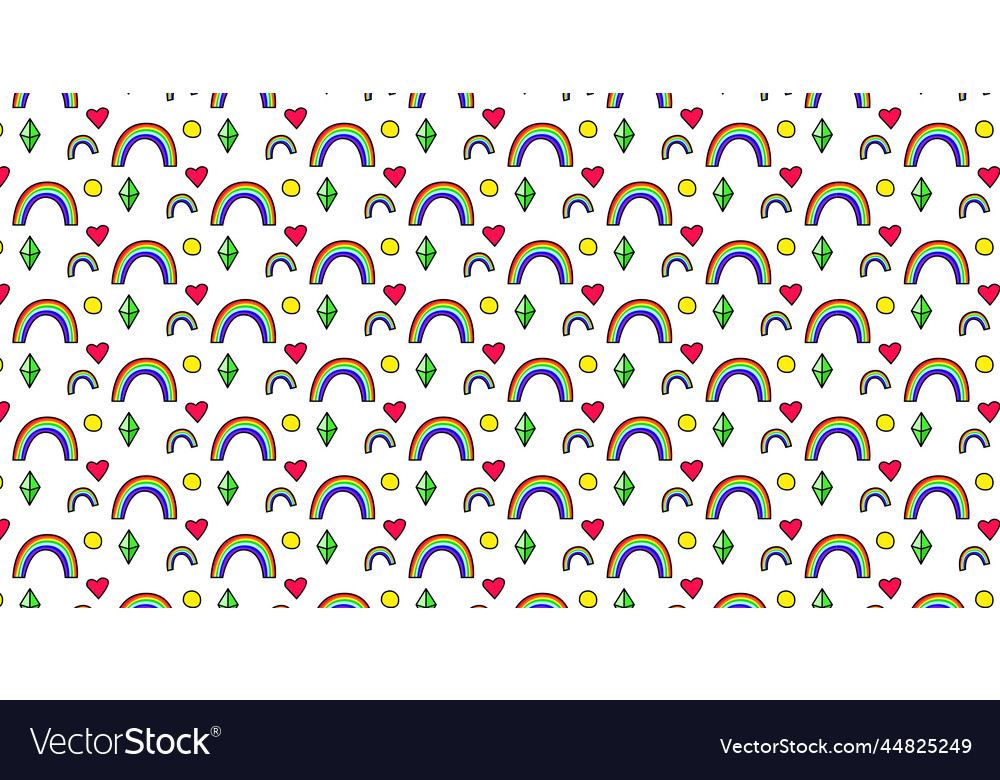 Light stylish panoramic pattern of colorful