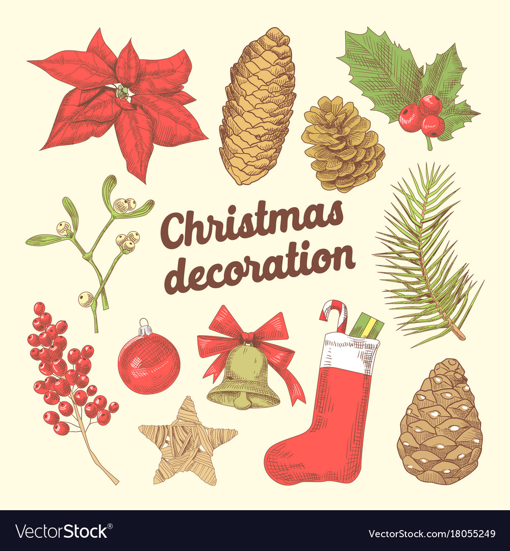 Frohe Weihnachten Doodle - Feste Dekorationen