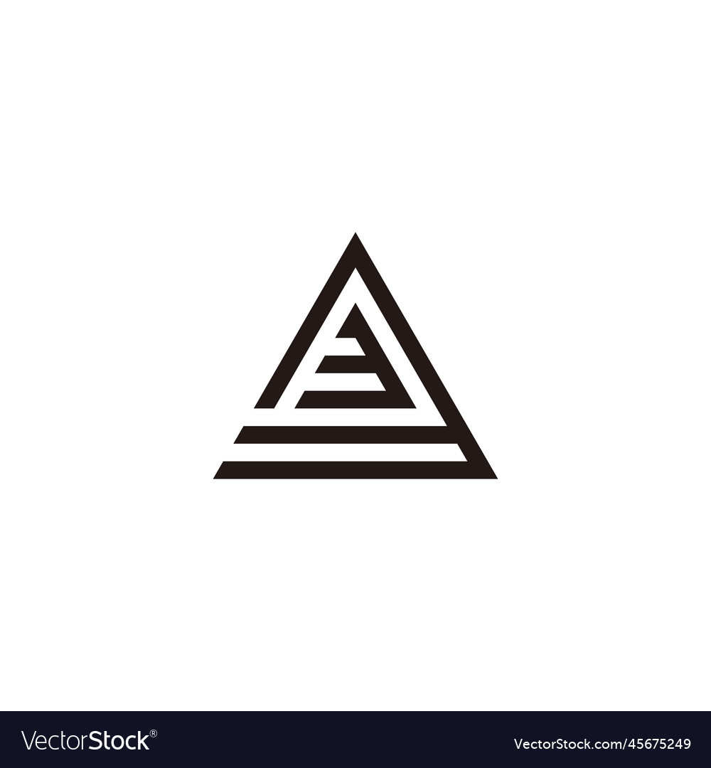 Number 3 in triangle geometric simple symbol