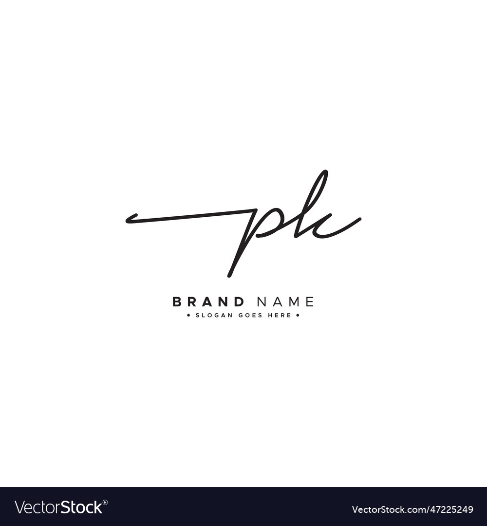 Pk signature logo - handwritten template