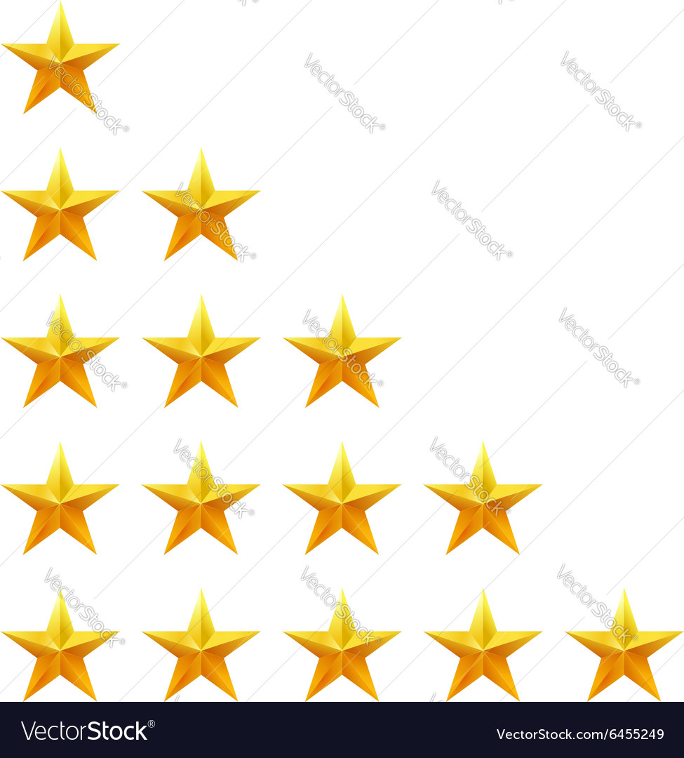 Rating stars set web or mobile user feedback