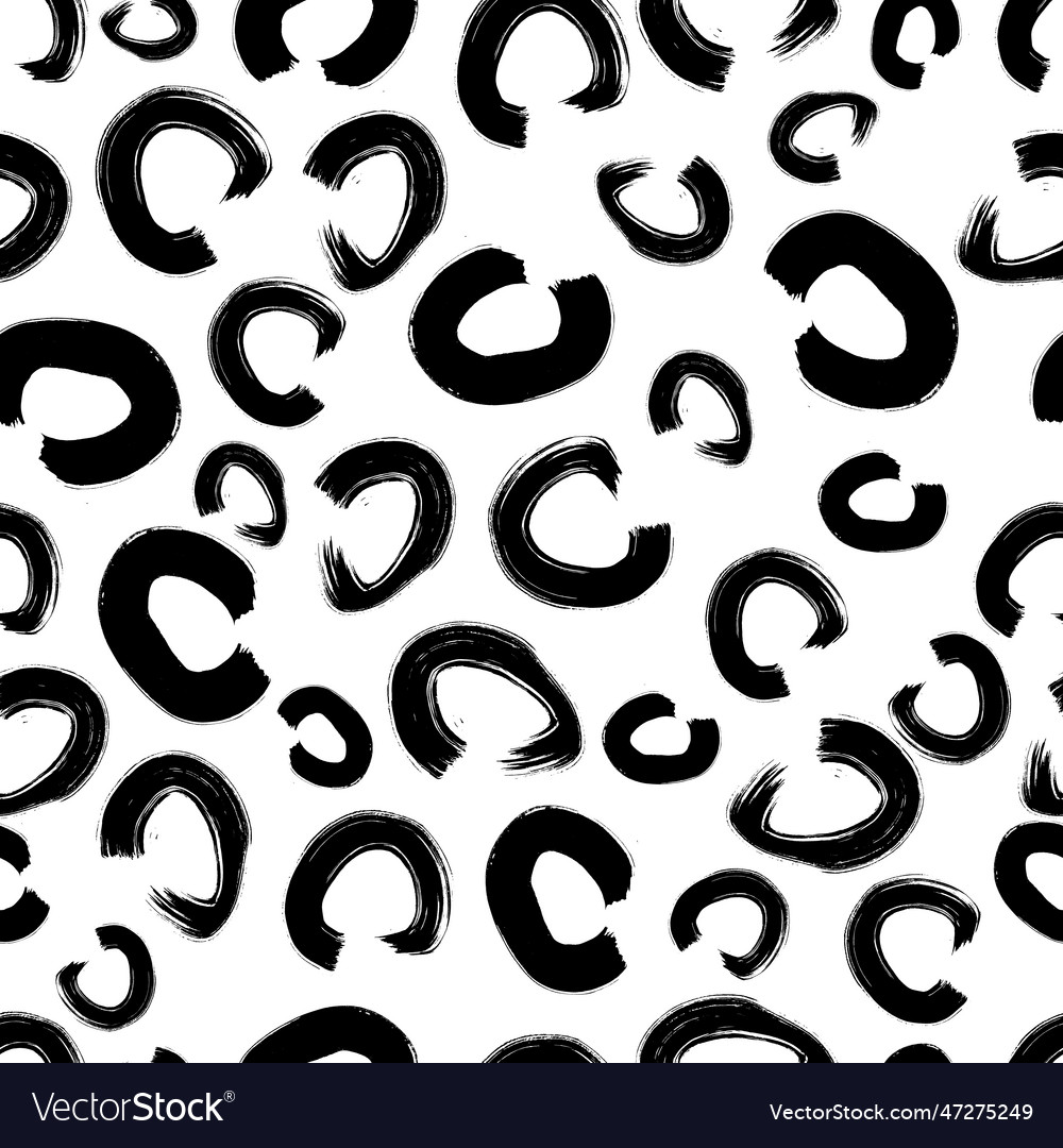 Seamless pattern with sketch circles shape vector image Seamless pattern with sketch circles shape