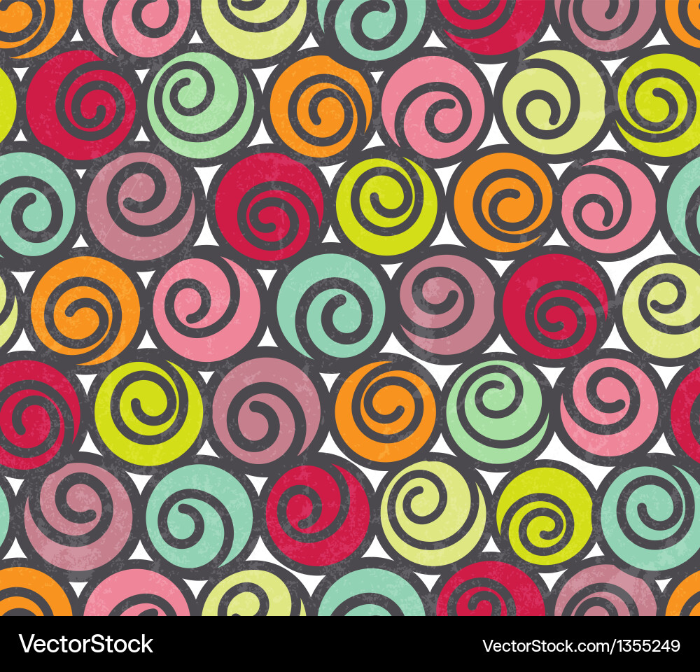Seamless pattern with swirls Royalty Free Vector Image