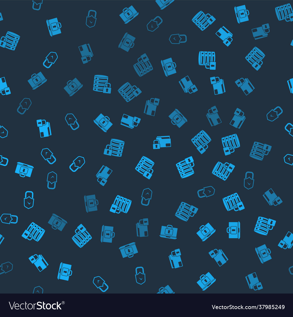 Set laptop and lock server security with folder vector image Set laptop and lock server security with folder