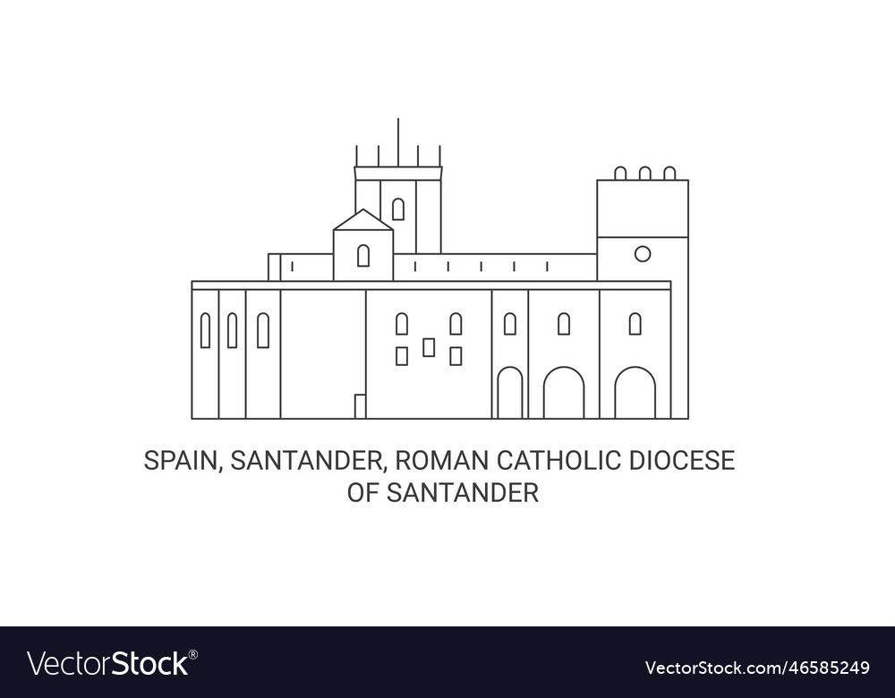 Spain santander roman catholic diocese Royalty Free Vector