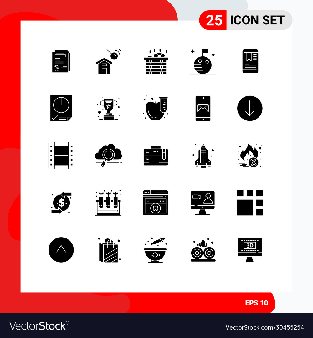 25 universal solid glyph signs symbols data