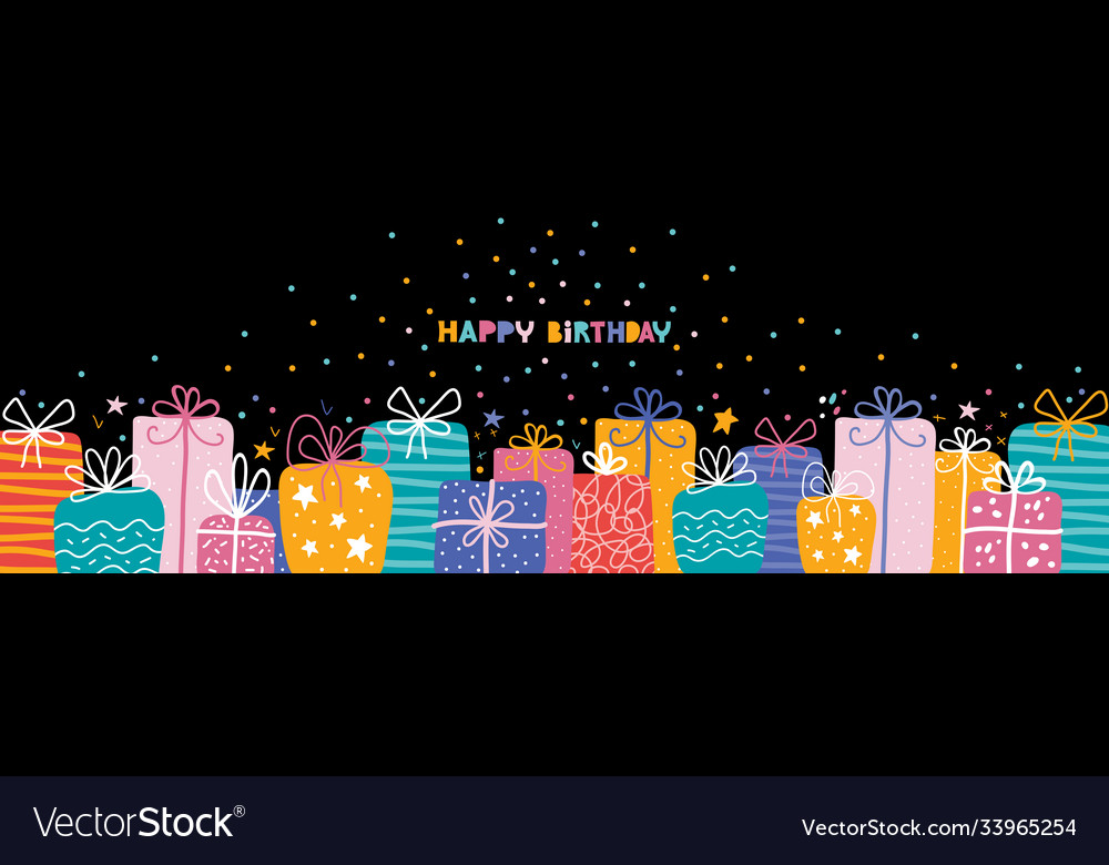 Bday template a horizontal holiday banner