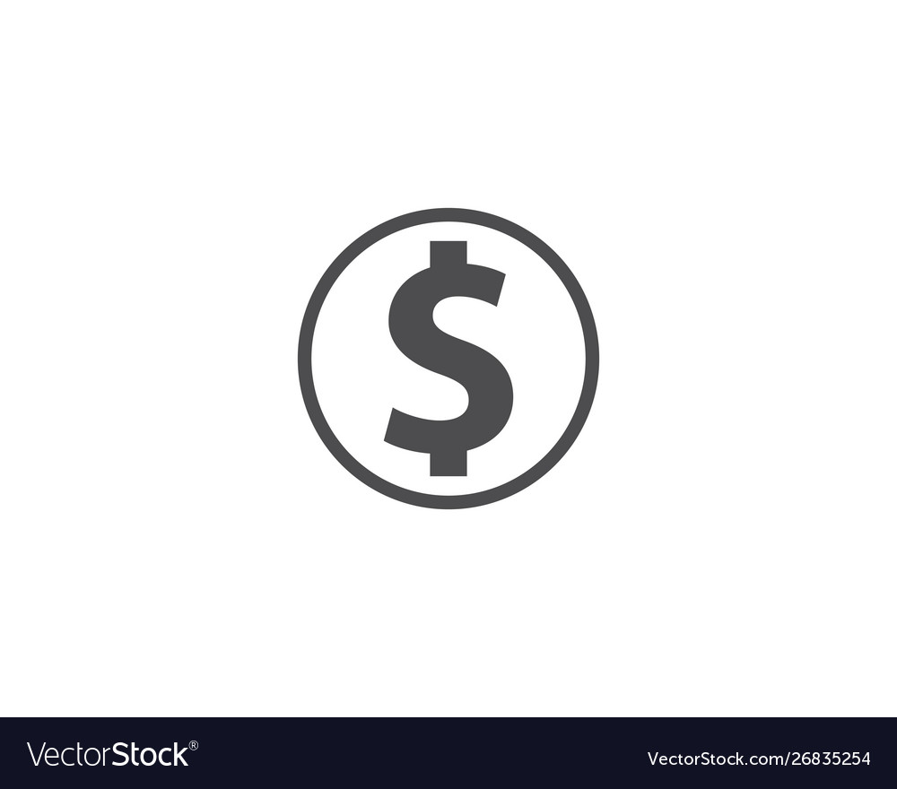 Dollar icon template Royalty Free Vector Image