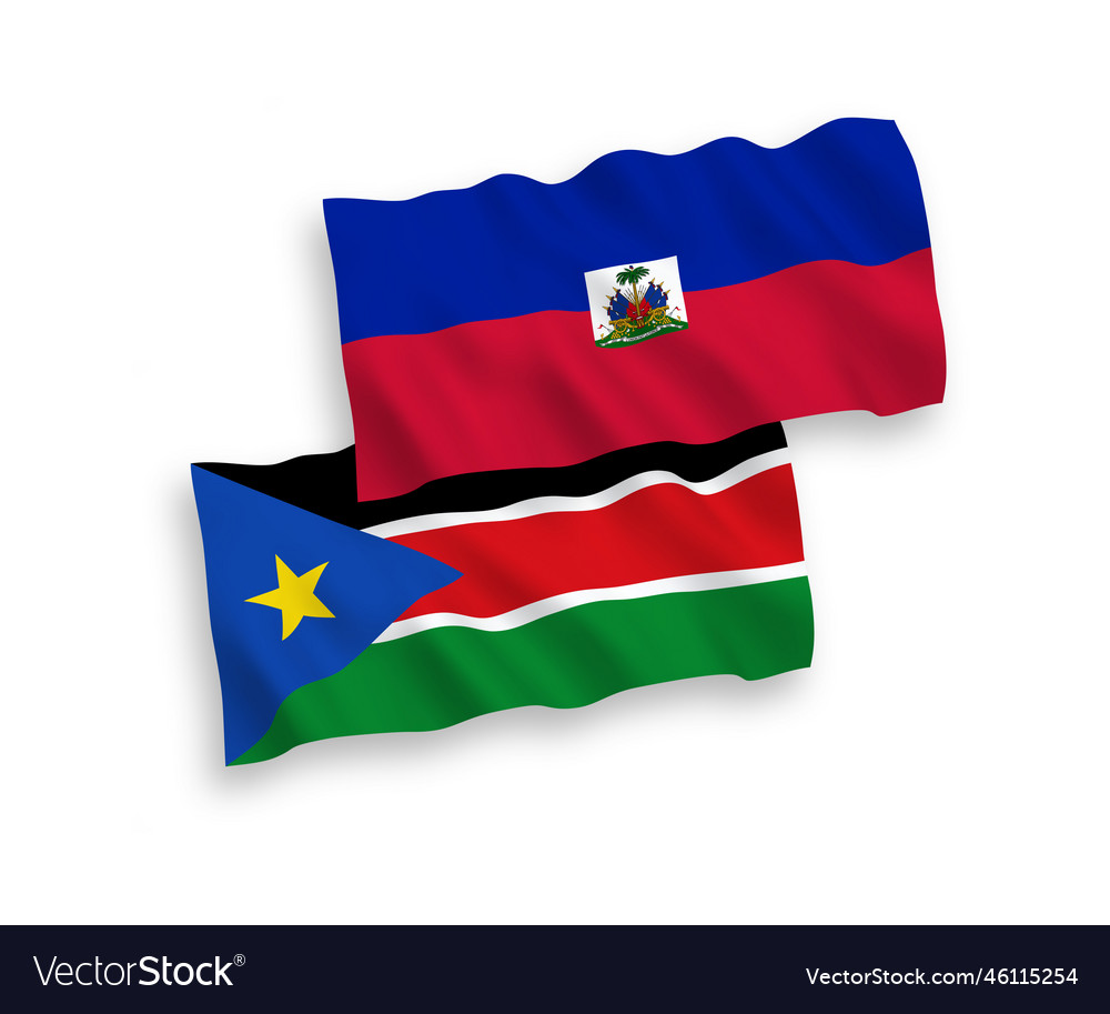 Flags of republic of haiti and republic of south Vector Image