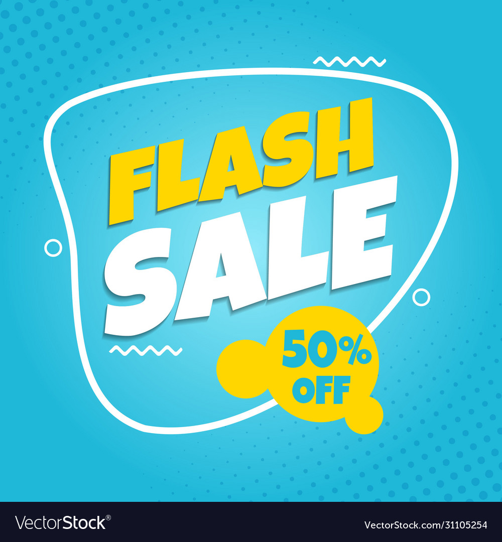 Flash banner template design Royalty Free Vector Image