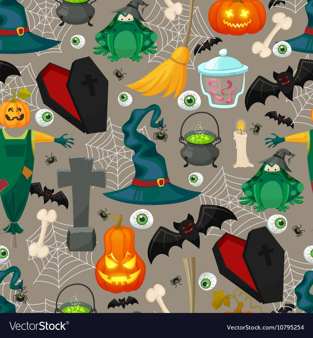 Halloween seamless pattern
