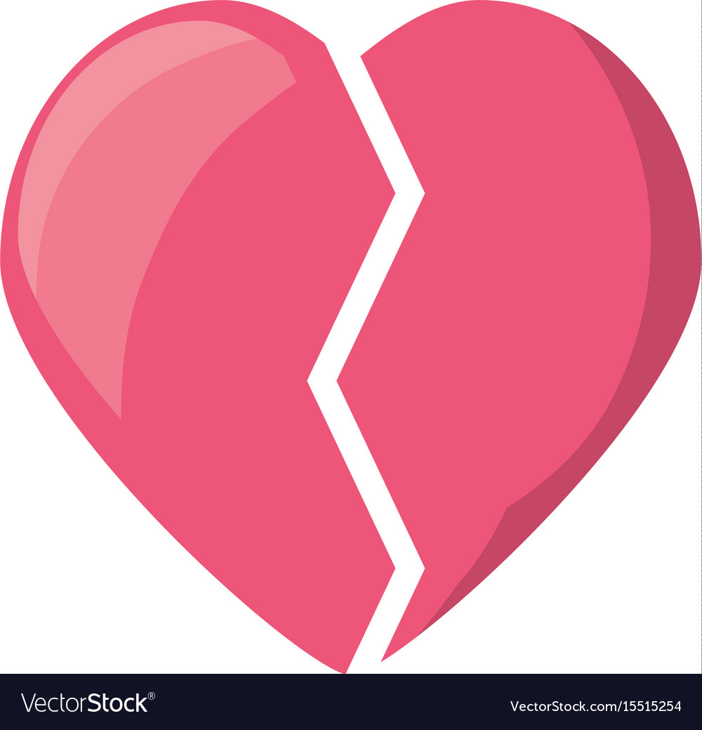 Heart broken symbol Royalty Free Vector Image - VectorStock