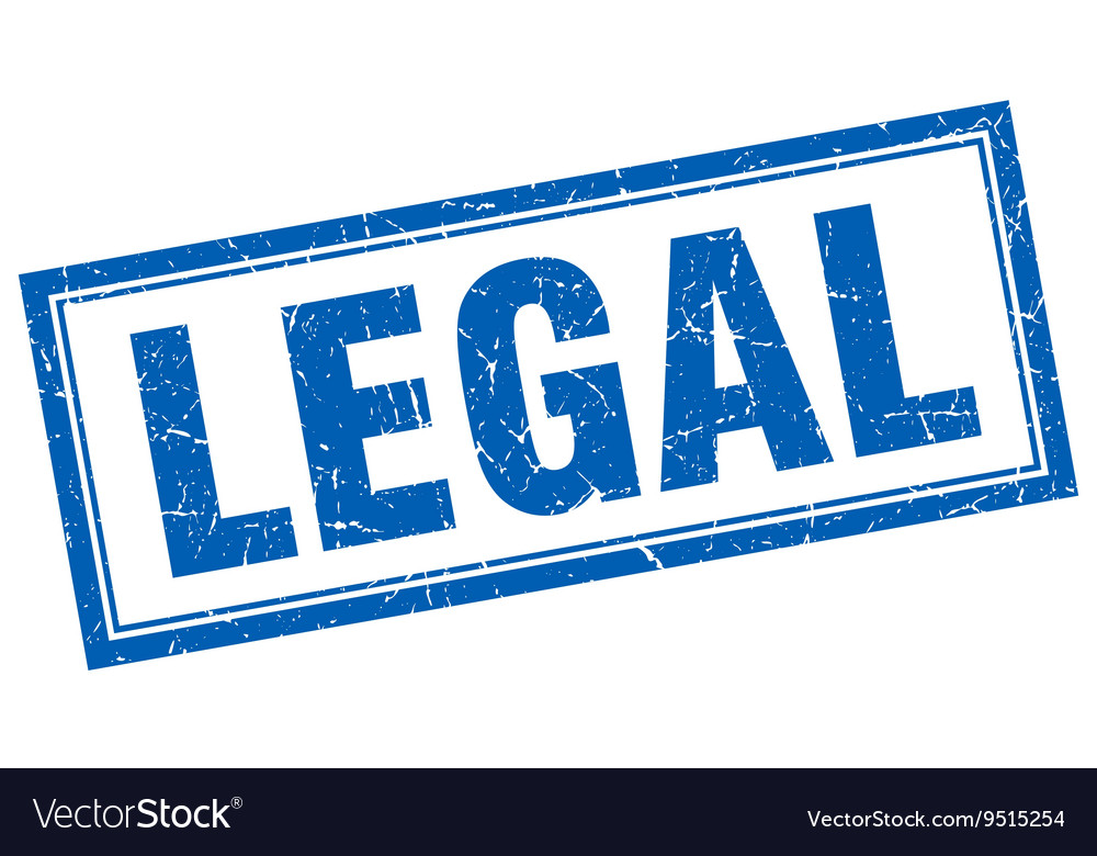 Legal blue grunge square stamp on white Royalty Free Vector