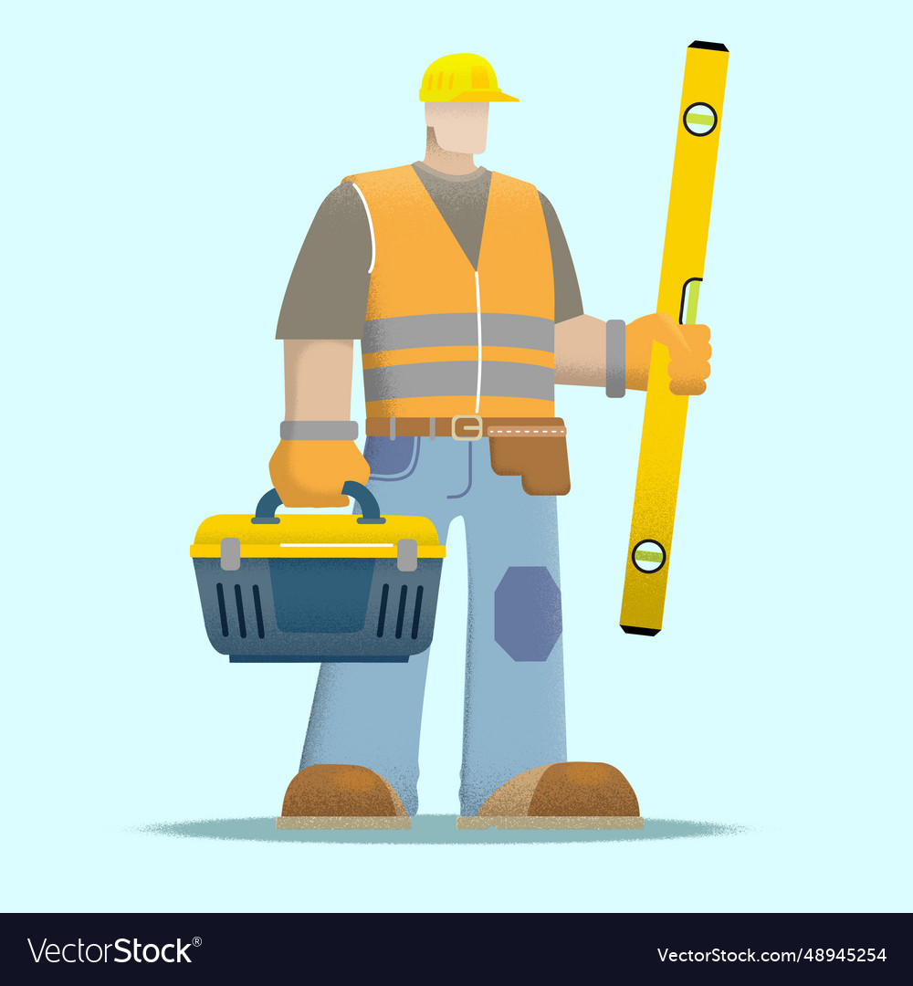 Man builder Royalty Free Vector Image - VectorStock